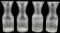 (4) Glass Carafes Etched “BSP”