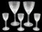 (2) Crystal Wine Glasses with (3) Matching