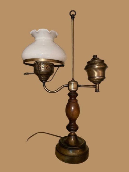Vintage Brass Student Desk Lamp - 22 1/2” H