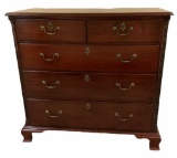 Antique  Mahogany 5-Drawer Chippendale Chest,