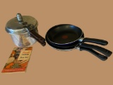 Presto Pressure Cooker & (3) Fry Pans