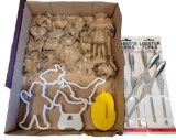 Assorted Cookie Cutters, Lobster Forks, etc.