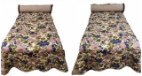 (2) Custom Made Twin Bed Bedspreads
