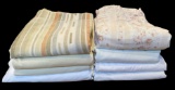 Assorted King Size Sheets: (7) Flat Sheets and