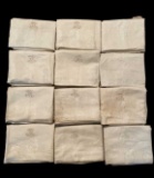 (12) Embroidered Linen Guest Towels--36