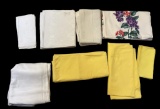 Assorted Linens: 48” x 90” Tablecloth, 58” x 94”