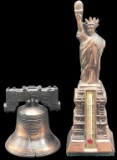 Vintage Statue of Liberty Thermometer and Pass