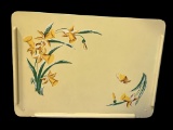Vintage Daffodil Lap Tray-20.5” x 15”, 8” Tall