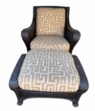 Outdoor Chair & Matching Ottoman by Brown Jordan