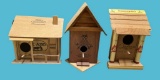 (3) Birdhouses Made From Cigar Boxes-Cuba,