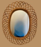 Mirror with Wicker & Rattan Frame--26
