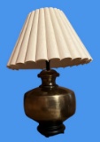 Large Brass Lamp - 31 1/2” H to top of Finial
