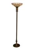 Floor Lamp with Glass Shade - 63 3/4? To Top of