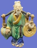 Chinese Mud Figure of Shiwan--Portrays an Elderly