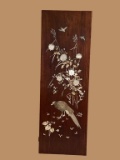 Japanese Meiji Style Wall Plaque with Inlay.  It
