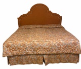 King-Size Bed with Custom Fabric Covered
