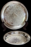 (2) Silverplate Trays: 12” International Silver,