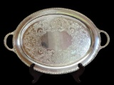 26” Silverplate 2-Handled Tray by Wm Rogers