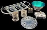 Box of Assorted Silver Plate Items
