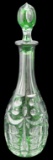 Green Cut To Clear Decanter--12 1/2