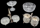 Assorted Cut Glass Items:  8