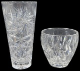 (2) Cut Glass Vases:  10