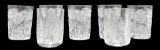 Assorted Cut Glass Tumblers:  Set of (5), Set of