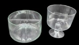 (2) Glass Items:  Glass Bowl 9 3/4