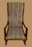 Wooden and Upholstered Rocking Chair