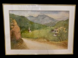 Gretchen McCoy Watercolor, Landscape Depicting