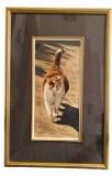 Don Pettigrew Framed Art--Cat--13 3/4