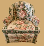 Upholstered Chair with Tufted Back & Matching