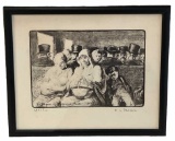 Framed Honore Daumier “Le Wagon De Troisieme