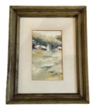 Framed, Matted, and Signed Painting-7.5” x 9.5”
