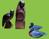 Assorted Wooden Bird Decorations