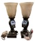 (2) Living Traditions New Market Uplight Lamps;