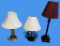 (3) Small Table Lamps-22”, 15.5”, 16”