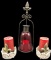 (3) Decorative Metal/Glass Candle Holders