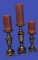 (3) Candlesticks w/Battery Operated Candles