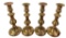 (4) Brass Candlesticks Hampton Brass, 11” High