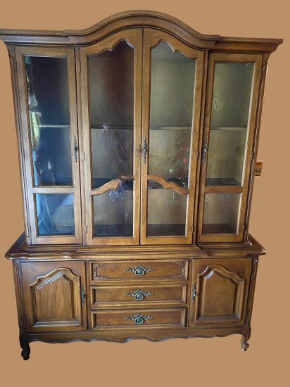 French Provincial Style China Cabinet--(2) Center