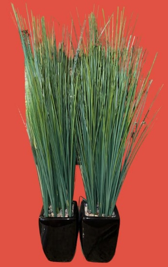 (2) Matching Decorative Plants-28” Tall