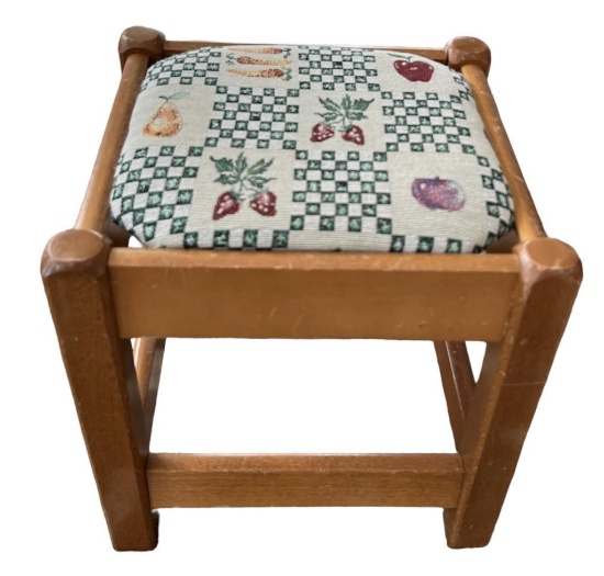 Small Upholstered Stool-12” Square, 12” Tall