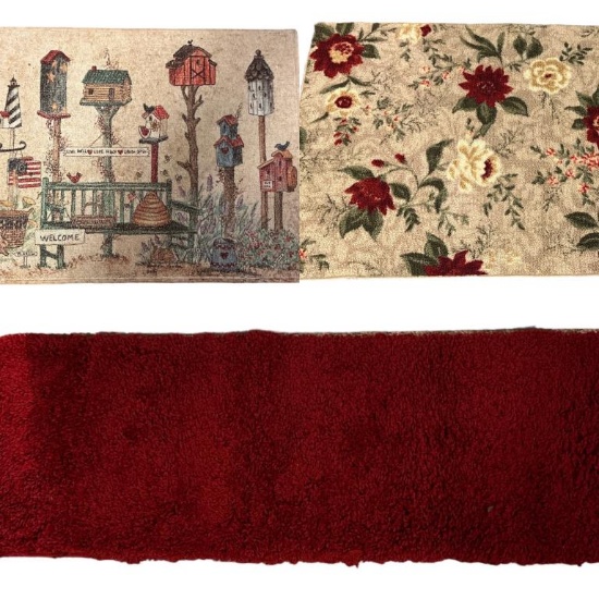 (1) Runner - 72” X 20” and 2 Rugs - 46” X 30” a