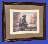 Framed and Matted Print “Swimming Lessons” by