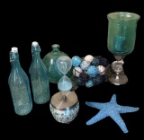 Assorted Blue Vanity Items