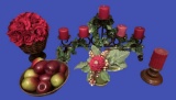 Assorted Red Decorative Accessories