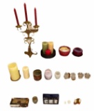 Gold Finish Metal Triple Candle Holder, Assorted