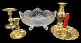 Assorted Brass/Glass Decorative Accessories