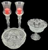 Assorted Glass: Daisy and Button Cupped Bowl &